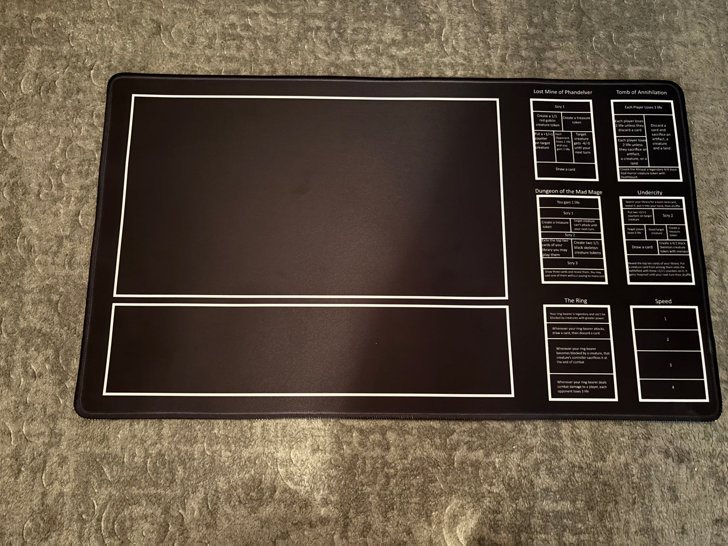 Magic the Gathering Dungeon Playmat with Zones