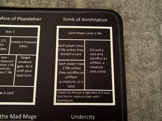Magic the Gathering Dungeon Playmat with Zones